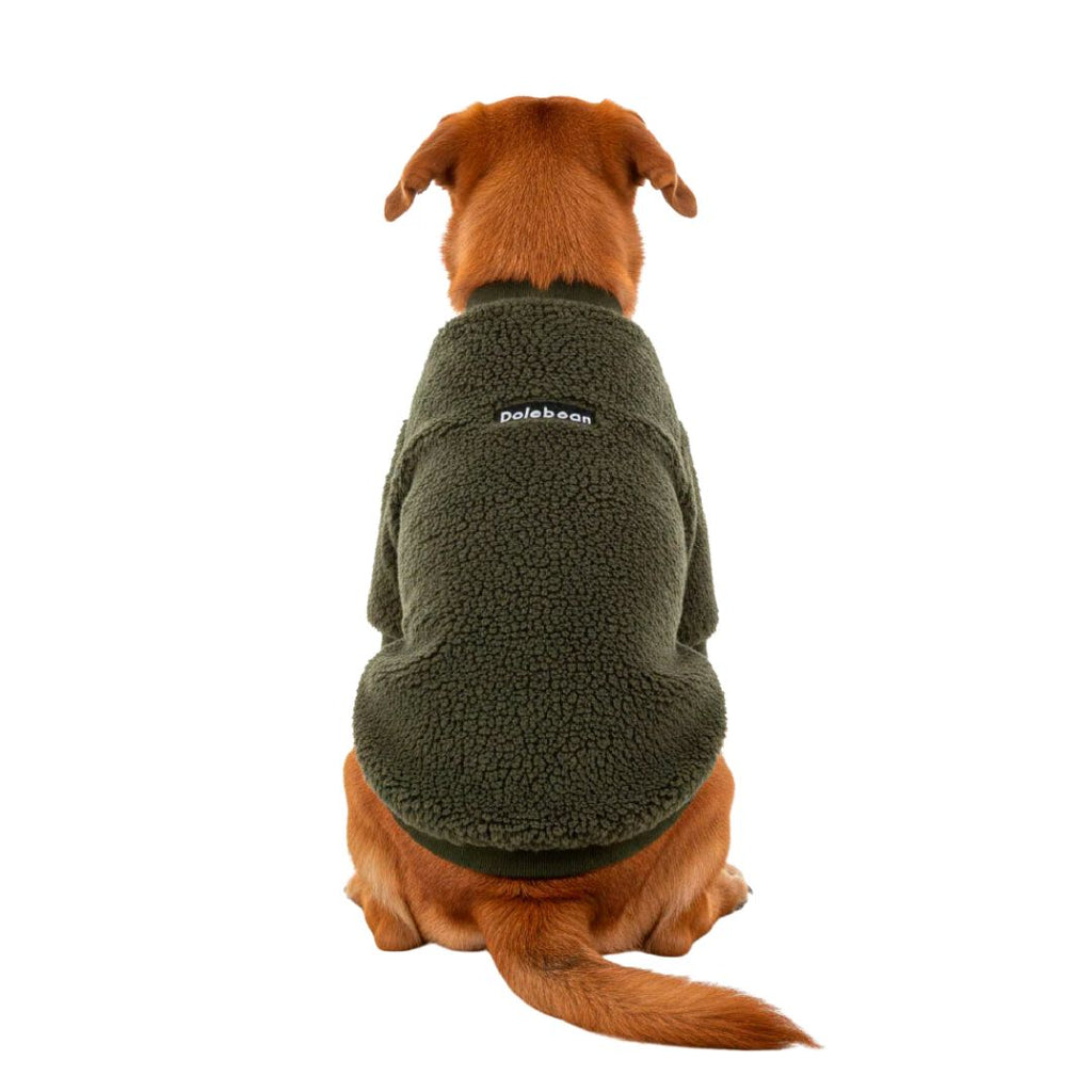 Soft furry sweater - dark green - mod.Jolie