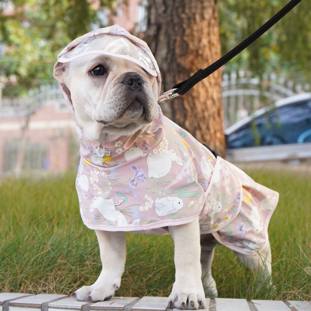 Bullosetti gefleckter Regenmantel – mit Ärmeln und Kapuze – Schwarz und Grün