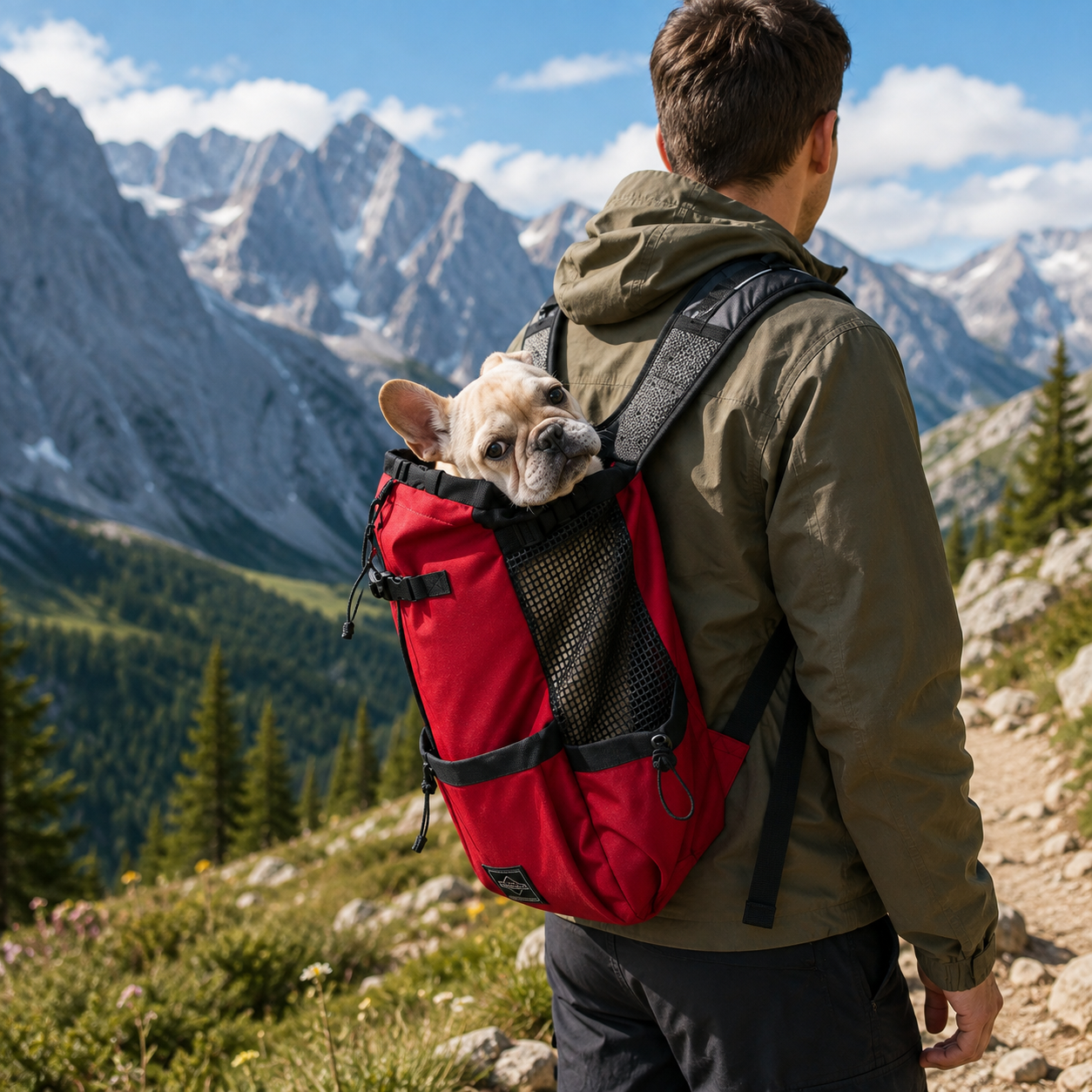 Abenteuerrucksack – für kleine bis mittelgroße Hunde – Von Tierärzten für Reisen zugelassen