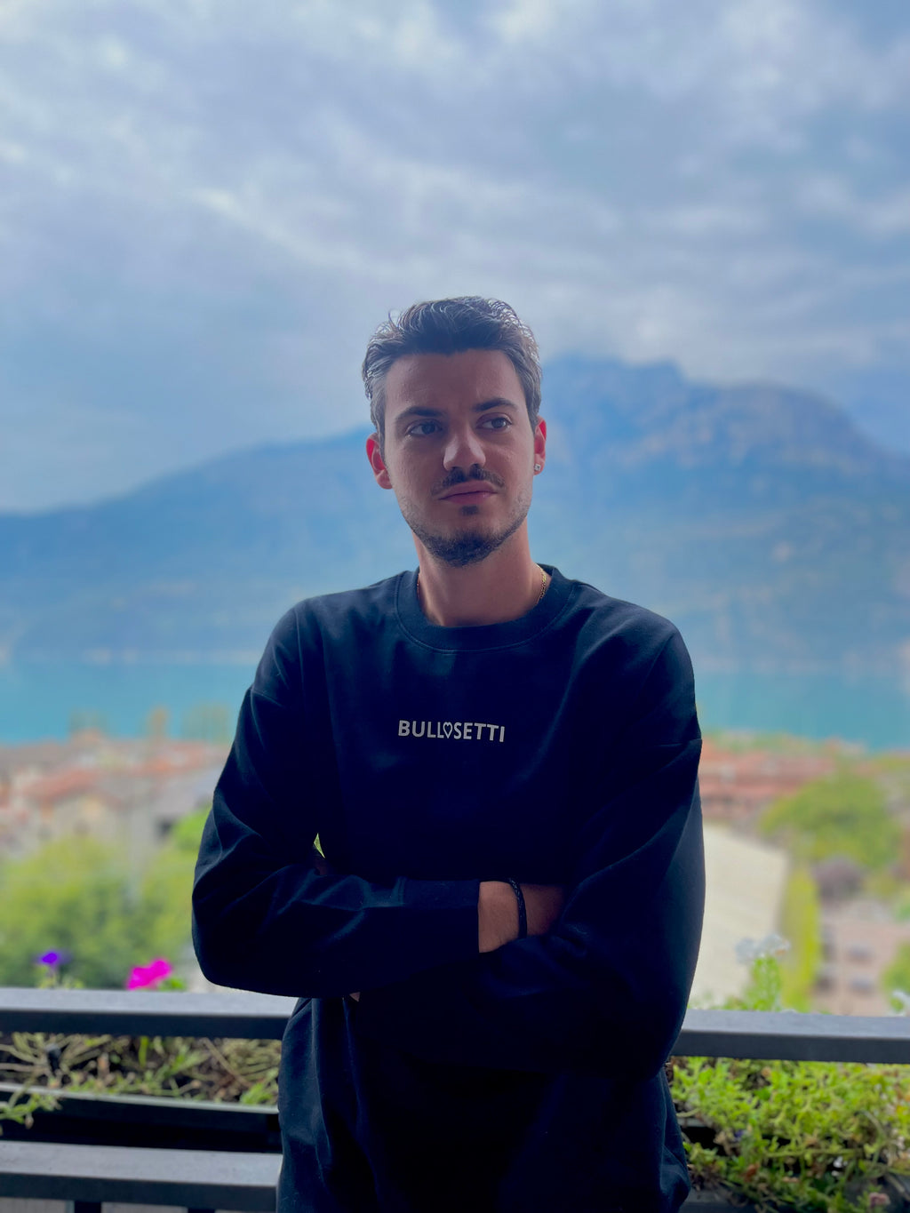 Felpa per umano nera - personalizzata con ritratto e nome del tuo pet - unisex - coordinata