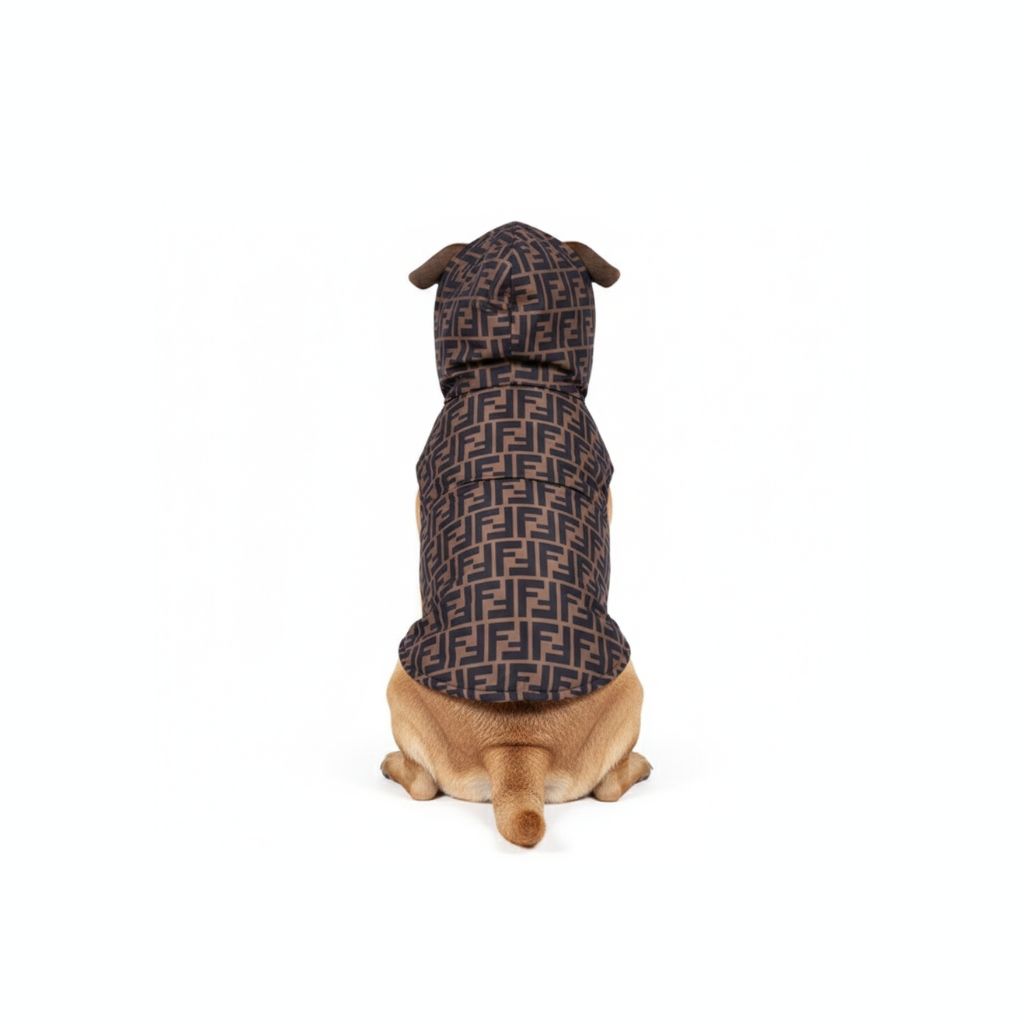 Coat with hood - sleeveless - luxury