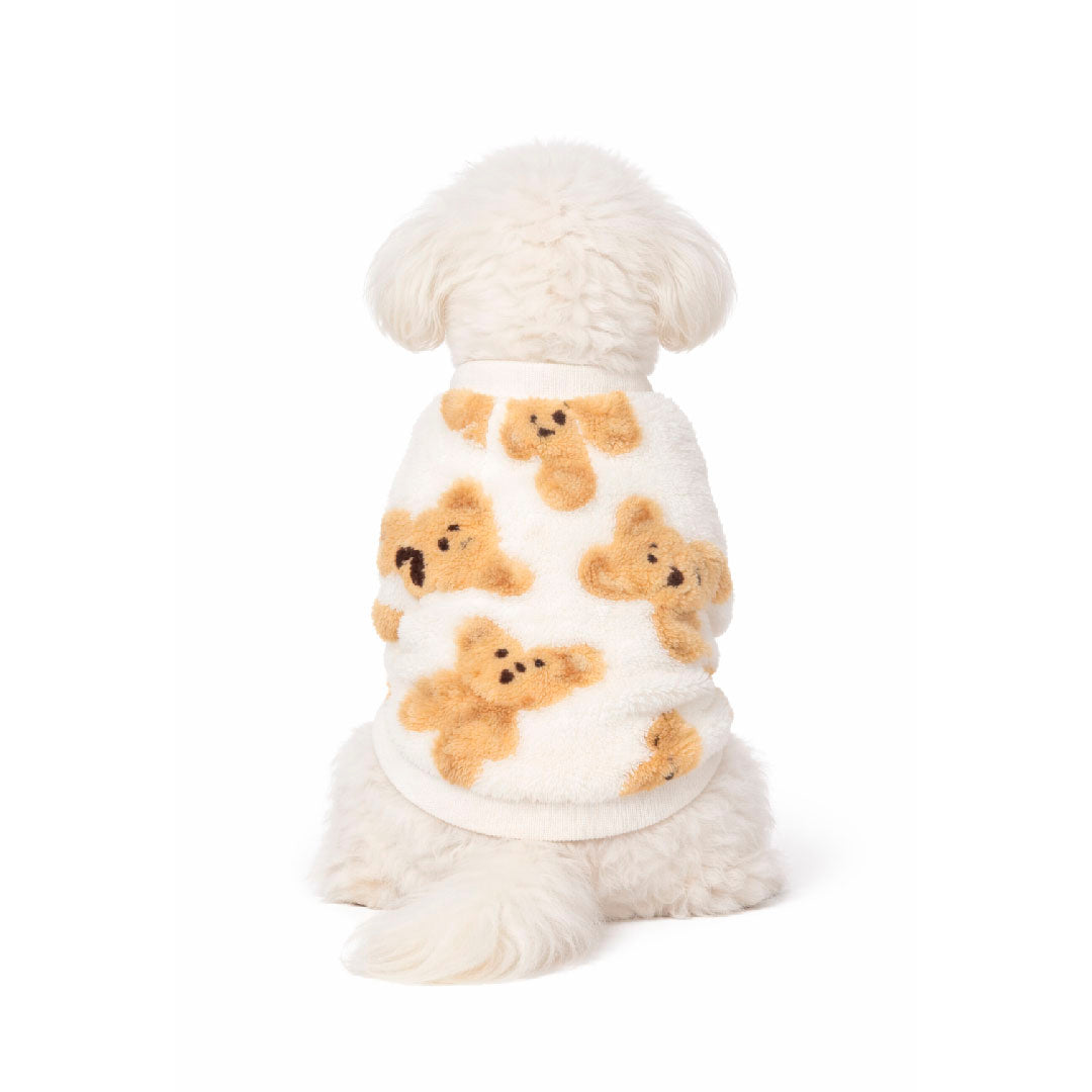 Sweatshirt pajamas with bears - soft - for small and medium sized dogs