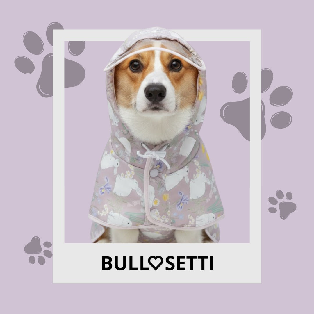 Bullosetti spotted raincoat - with sleeves and hood - black and green