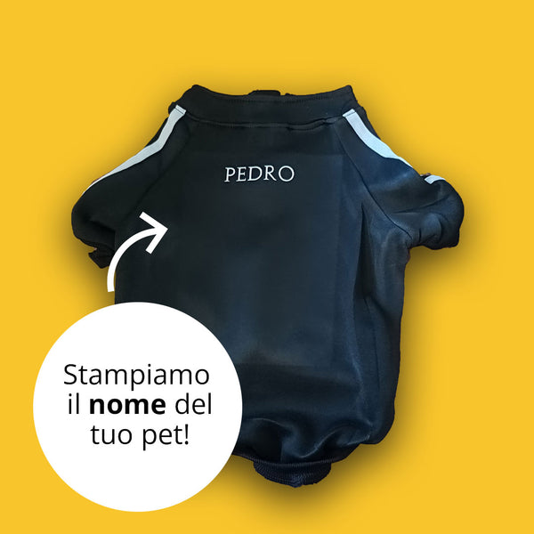 Felpa nera The Dog Face - personalizzata con il nome del cane - da 4 a 35kg