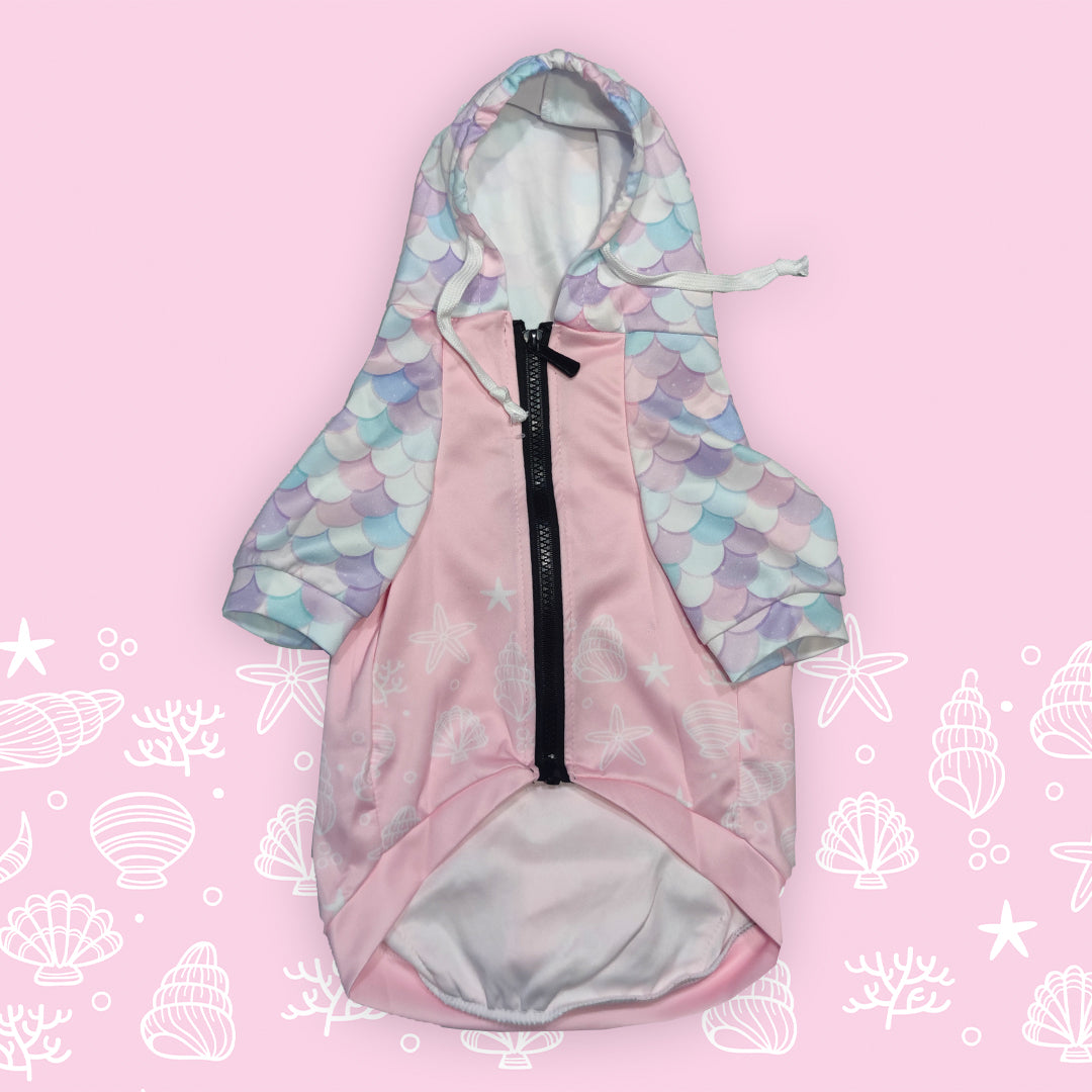 Felpa con cappuccio Little Mermaid - con zip e maniche