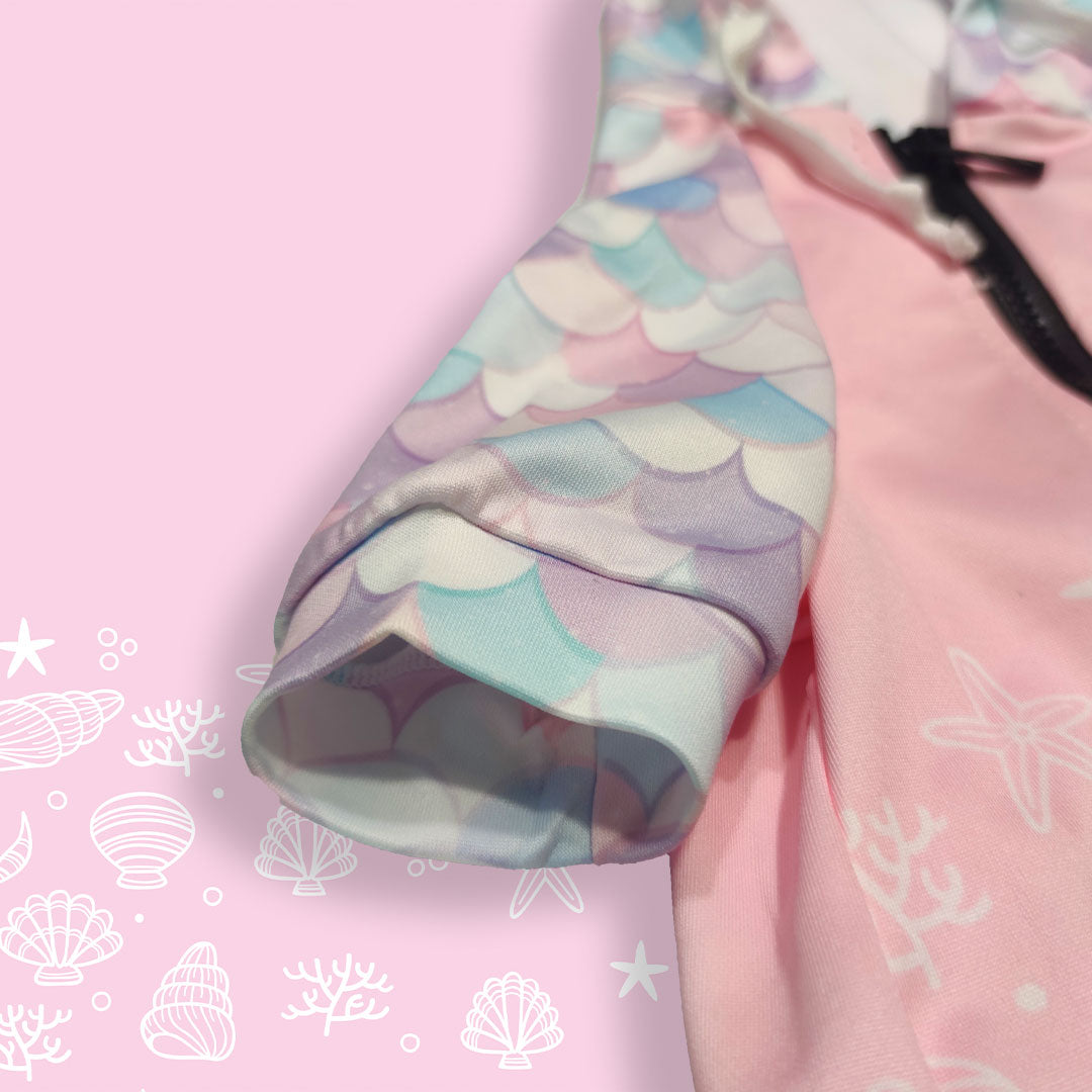 Felpa con cappuccio Little Mermaid - con zip e maniche