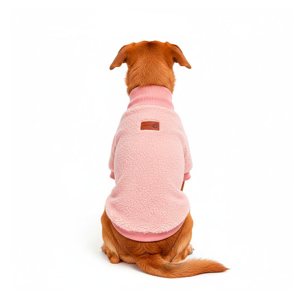 Maglione morbido rosa - collo alto -  mod.Jolie