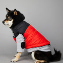 Gilet impermeabile  imbottito nero e rosso - The Dog Fans - da 3 a 35kg