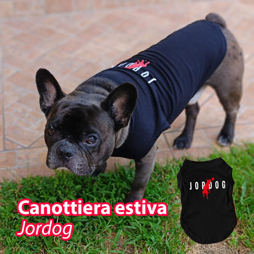 Canottiera estiva per cani - da 4 a 15kg - nera - Jordog
