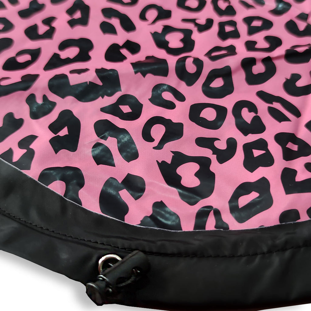 Impermeabile maculato Bullosetti - con maniche e cappuccio - nero e rosa