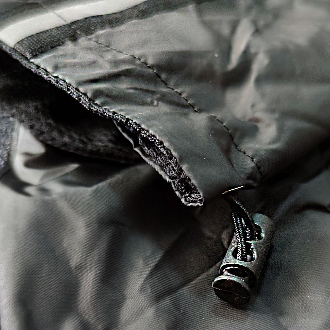 Impermeabile maculato Bullosetti - con maniche e cappuccio - nero e rosa