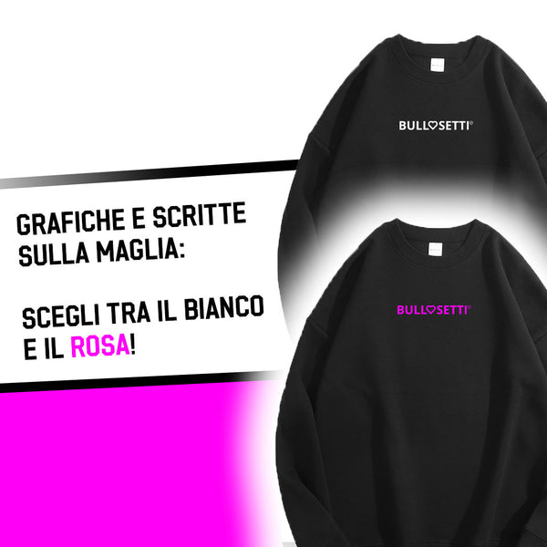 Felpa per umano nera - personalizzata con ritratto e nome del tuo pet - unisex - coordinata