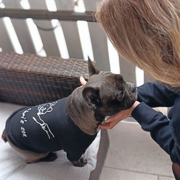 [matchy] Felpa coordinata umano cane - nera - personalizzata