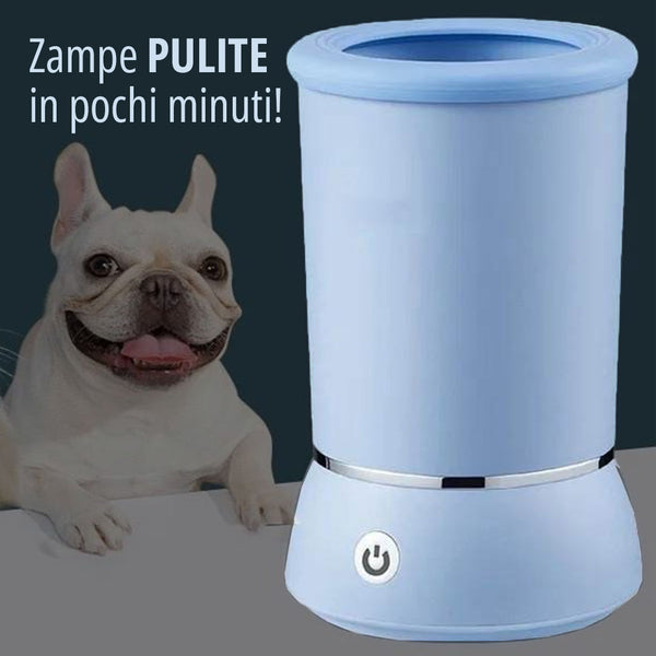 Pulisci zampe elettrico - cani da 2 a 30kg - azzurro e rosa