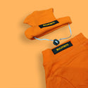 Tight-fitting sweater with cotton cap - streetwear - orange