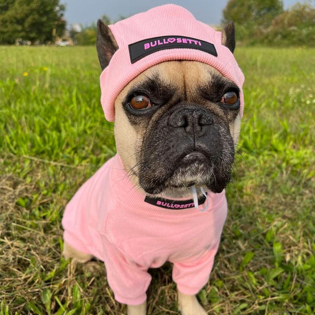 Eng anliegender Pullover mit Baumwollmütze - Streetwear - Pink