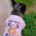 Canottiera estiva per cani - da 4 a 15kg - rosa - Woof White