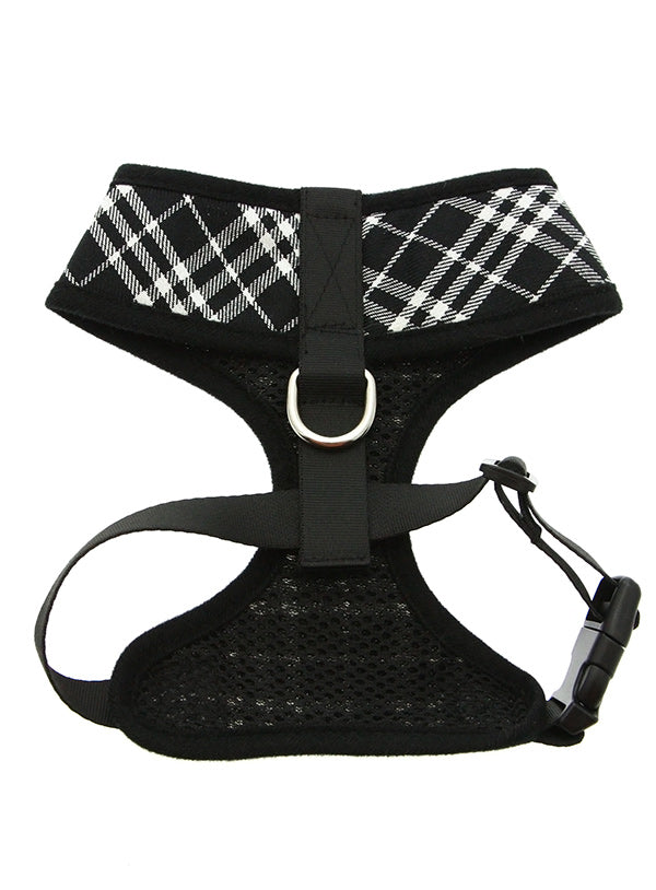 Black and white Tartan harness - Urban Pup