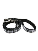 [SET] Black and white Tartan harness and leash - Urban Pup