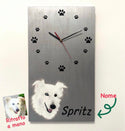 Wall clock - size 30x50 cm - personalized with your pet's name and portrait