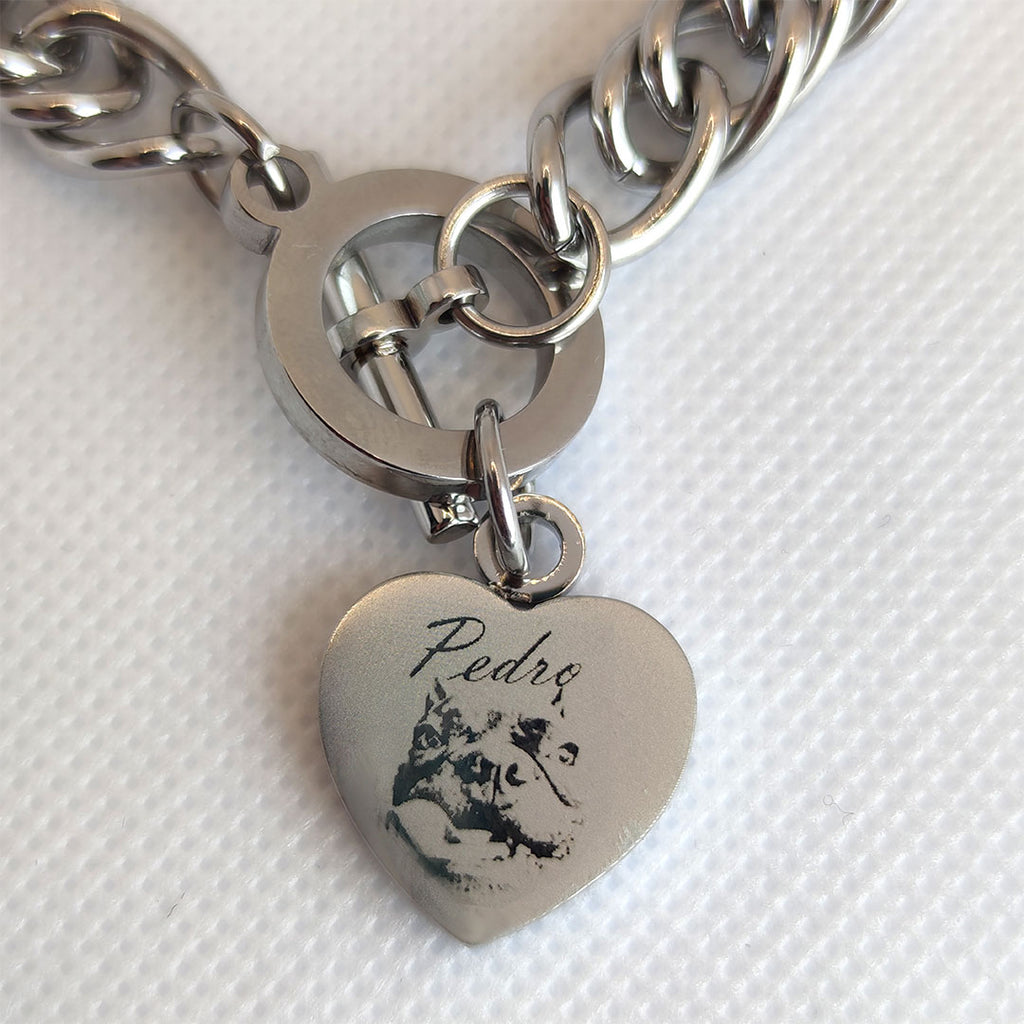 Bracciale personalizzato con ritratto e nome del tuo cane o gatto