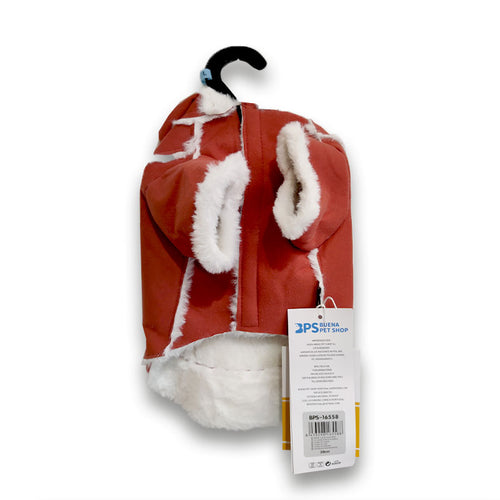 Bunter Mantel mit Fell - Mod.Santa