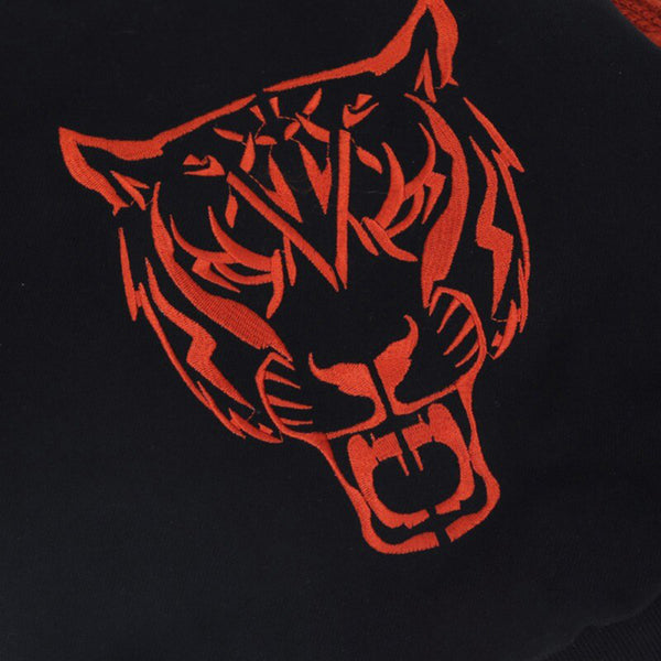 Felpa con tigre nera e arancione  - mod. Ansial