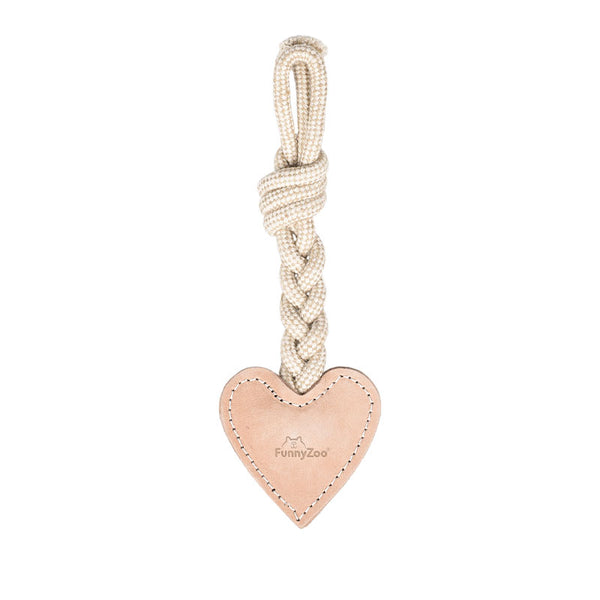 Heart-shaped leather toy - extra resistant