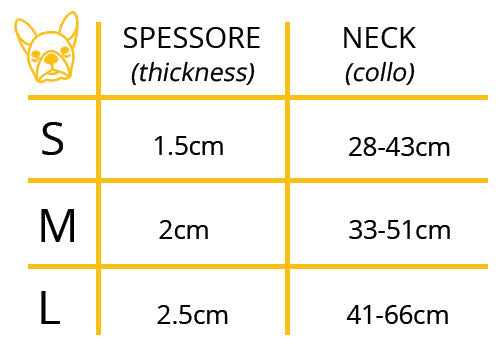 Verstellbares Halsband ZEBRA – 3 Größen – Bullosetti