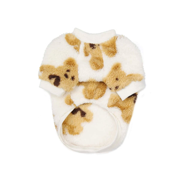 Sweatshirt pajamas with bears - soft - for small and medium sized dogs