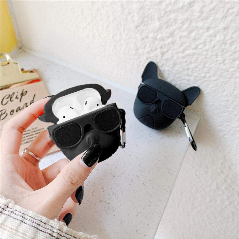 Porta airpod a forma di bulldog