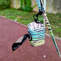 [SET] Halsband + Leine + Zebra-Taschenhalter