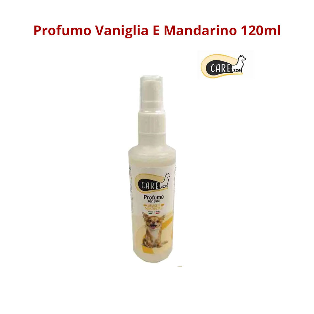 Profumo per cani - vaniglia e mandarino - 120ml - linea Carezze