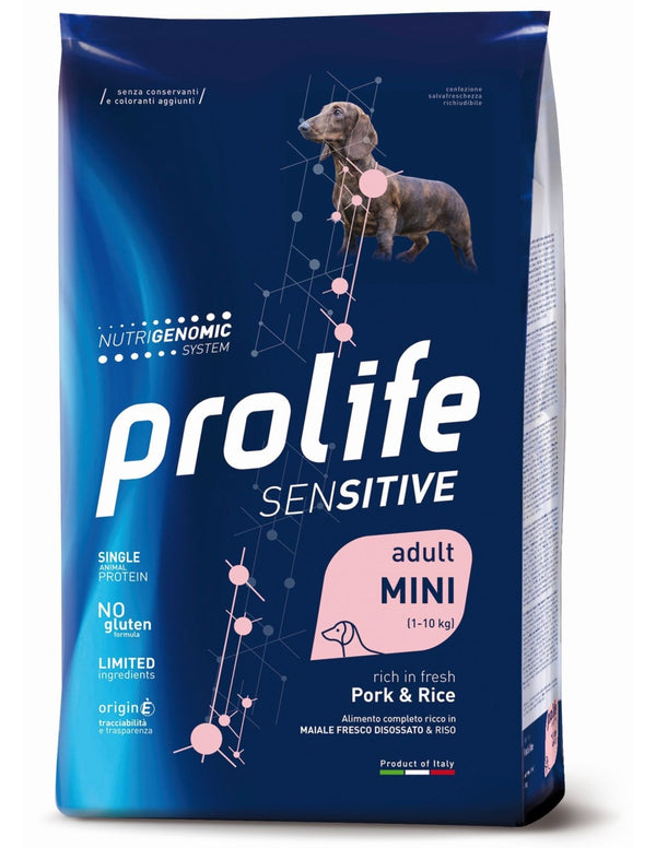 Prolife Sensitive Adult Mini Schweinefleisch und Reis – 2 kg