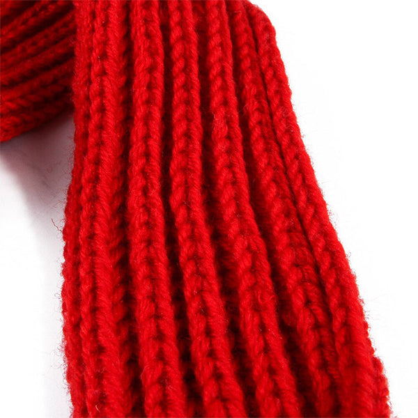 Knitted red scarf - for all dogs
