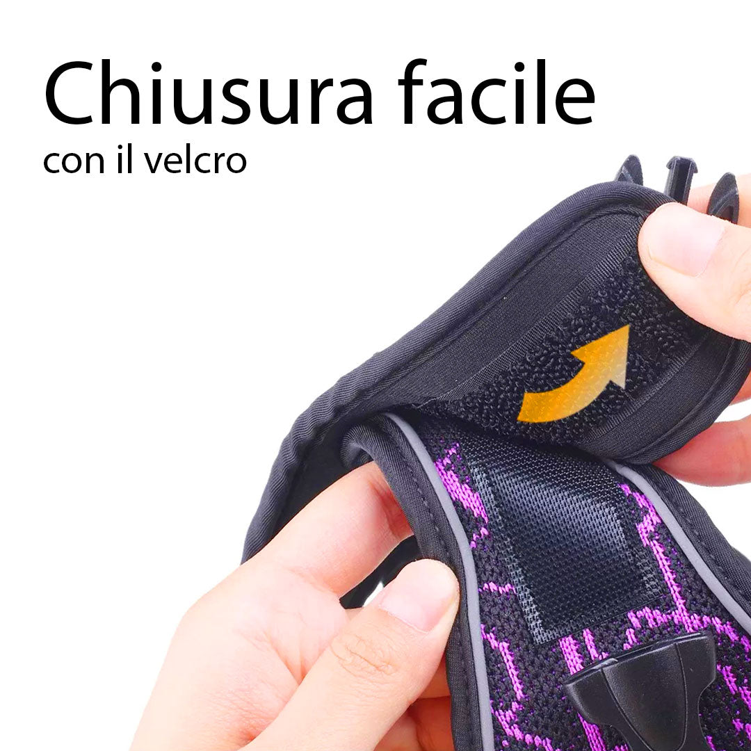 Pettorina verde, viola e grigia - mod. Spark