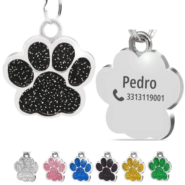 Personalized steel nameplate - paw shape