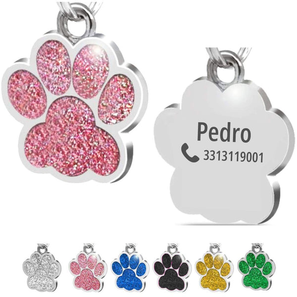 Personalized steel nameplate - paw shape