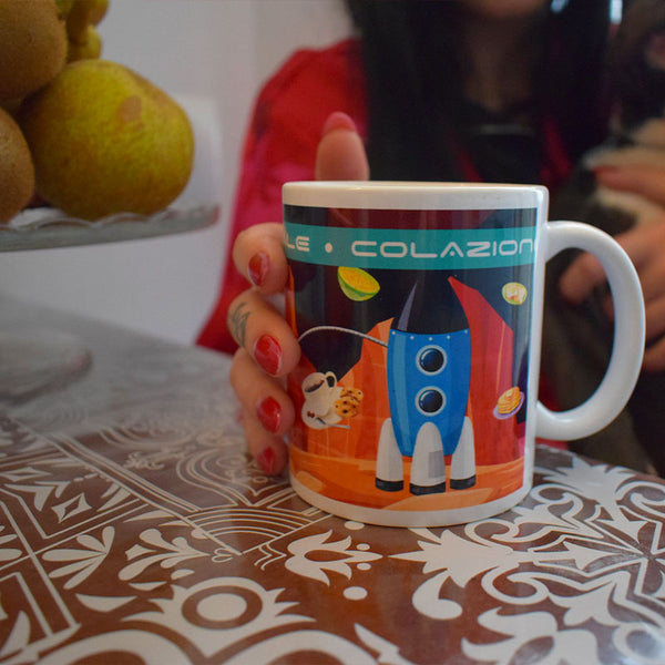 Personalized mug - space breakfast